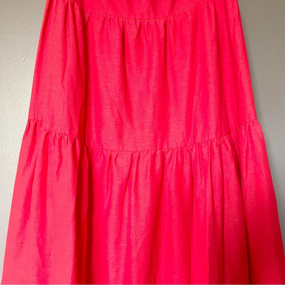 Anthropologie Charlie Holiday Jenna Linen Blend Maxi Dress Oversize Size 10 NWT - Picture 13 of 14